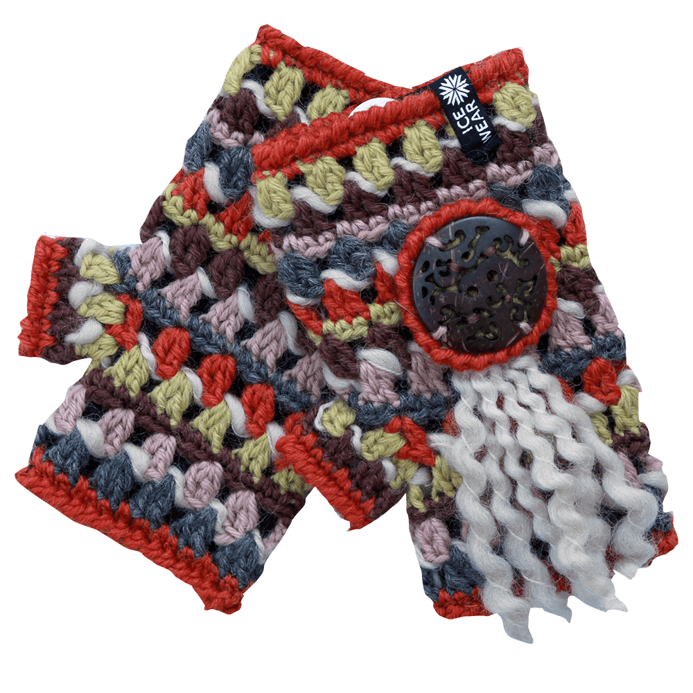 LAUFEY Hand crochet wool mittens